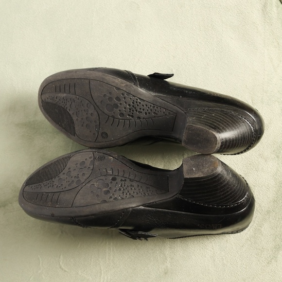 Taos "Duo" Black Leather Heeled Pump Shoe Size 39EU Size 8US - Picture 5 of 7